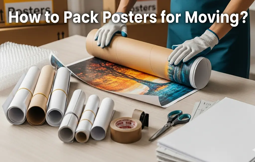 how to pack posters for moving without damage