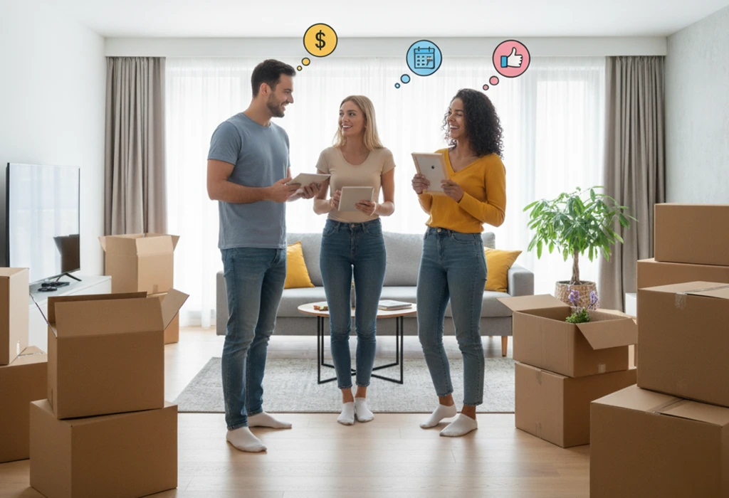 roommates moving out together without conflict