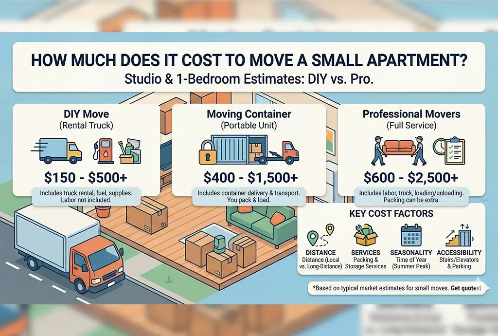 how much does it cost to move a small apartment