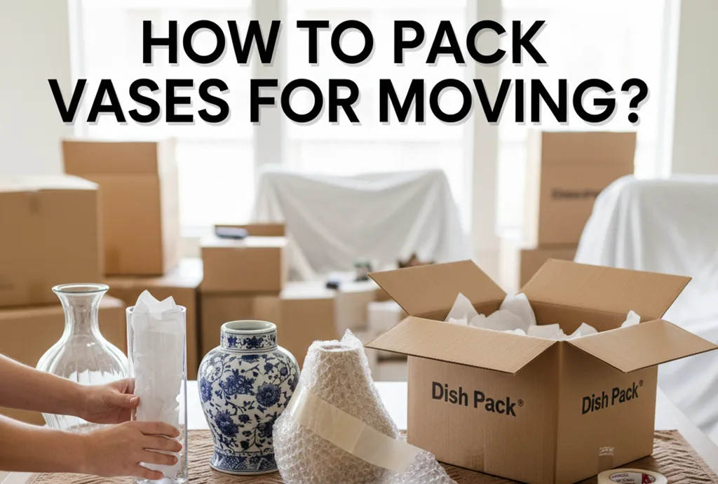 how to pack vases for moving safely