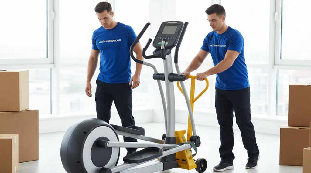 average elliptical weight for moving home gym equipment