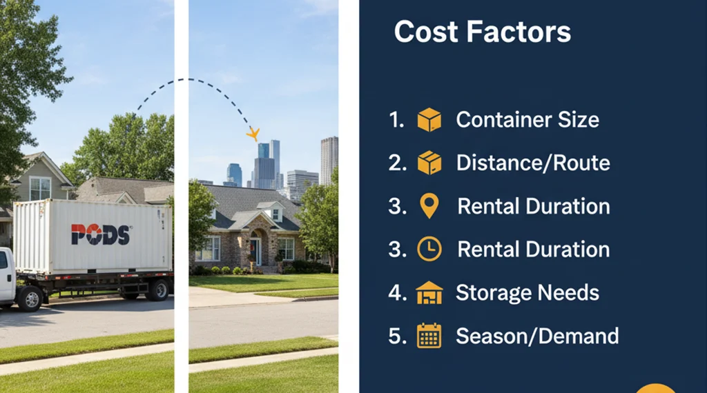 cost of long distance PODS moving