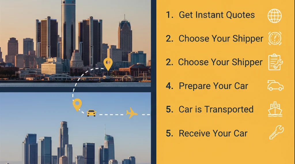 car shipping from Michigan to California guide