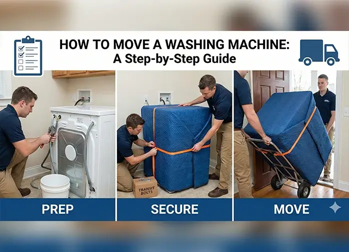 how to move a washing machine safely during a move