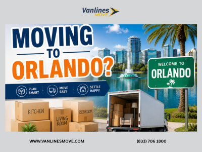 Family unpacking boxes after moving to Orlando